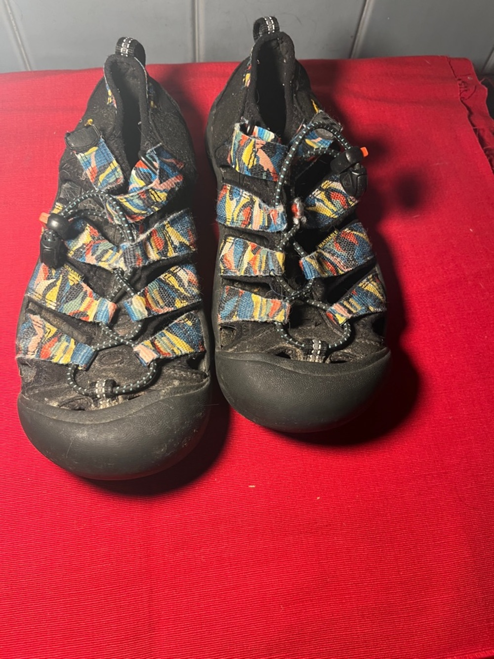 Keen Kids Black Sandals with Colorful Straps